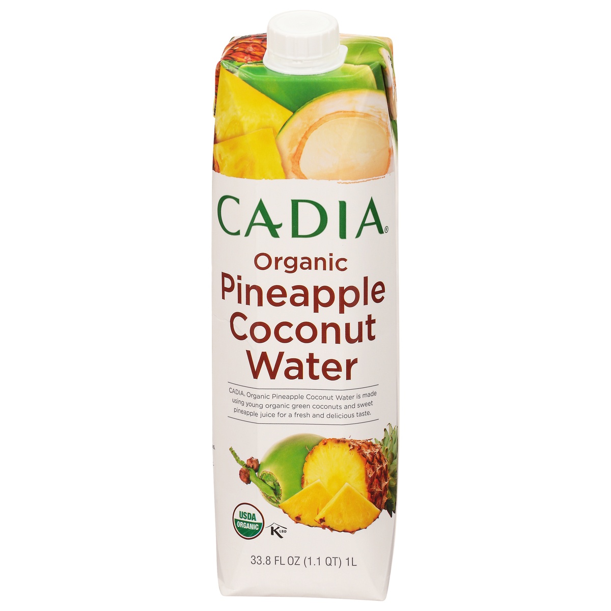 slide 1 of 1, Cadia Organic Pineapple Coconut Water 33.8 fl oz, 33.8 fl oz