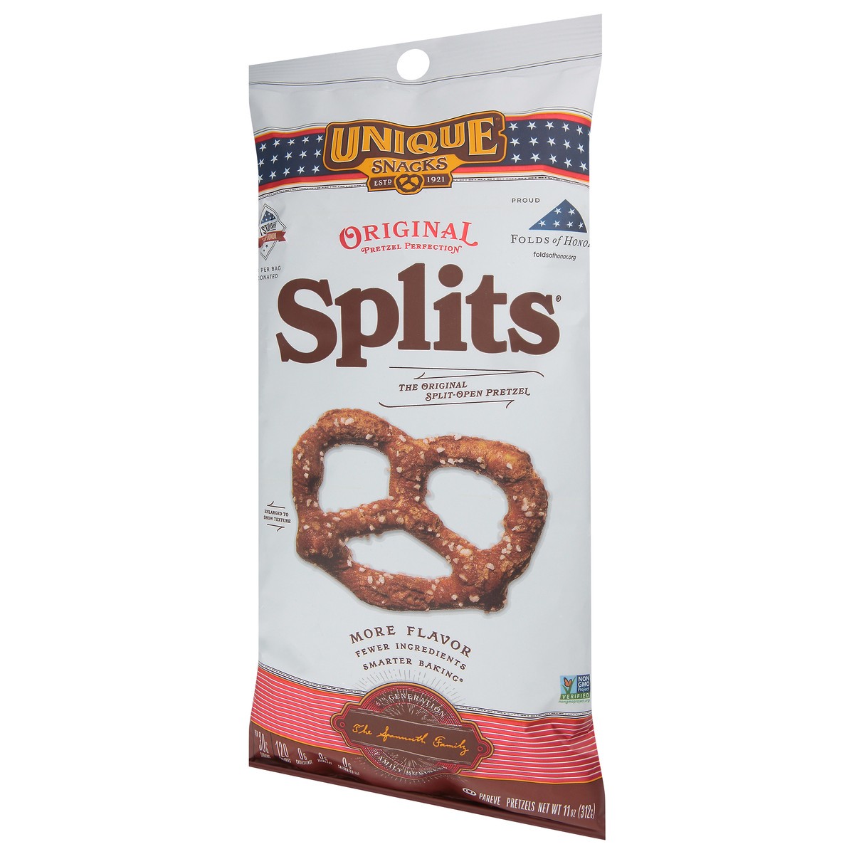 slide 10 of 14, Unique Snacks Splits Original Pretzels 11 oz, 11 oz