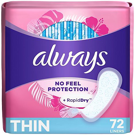slide 1 of 1, Always Daily Liners - 72 Ct, 72 ct