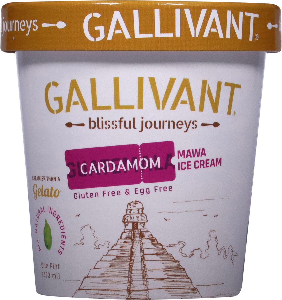slide 12 of 15, Gallivant Mawa Gluten Free & Egg Free Guatemala Cardamom Ice Cream 1 pt, 1 pint