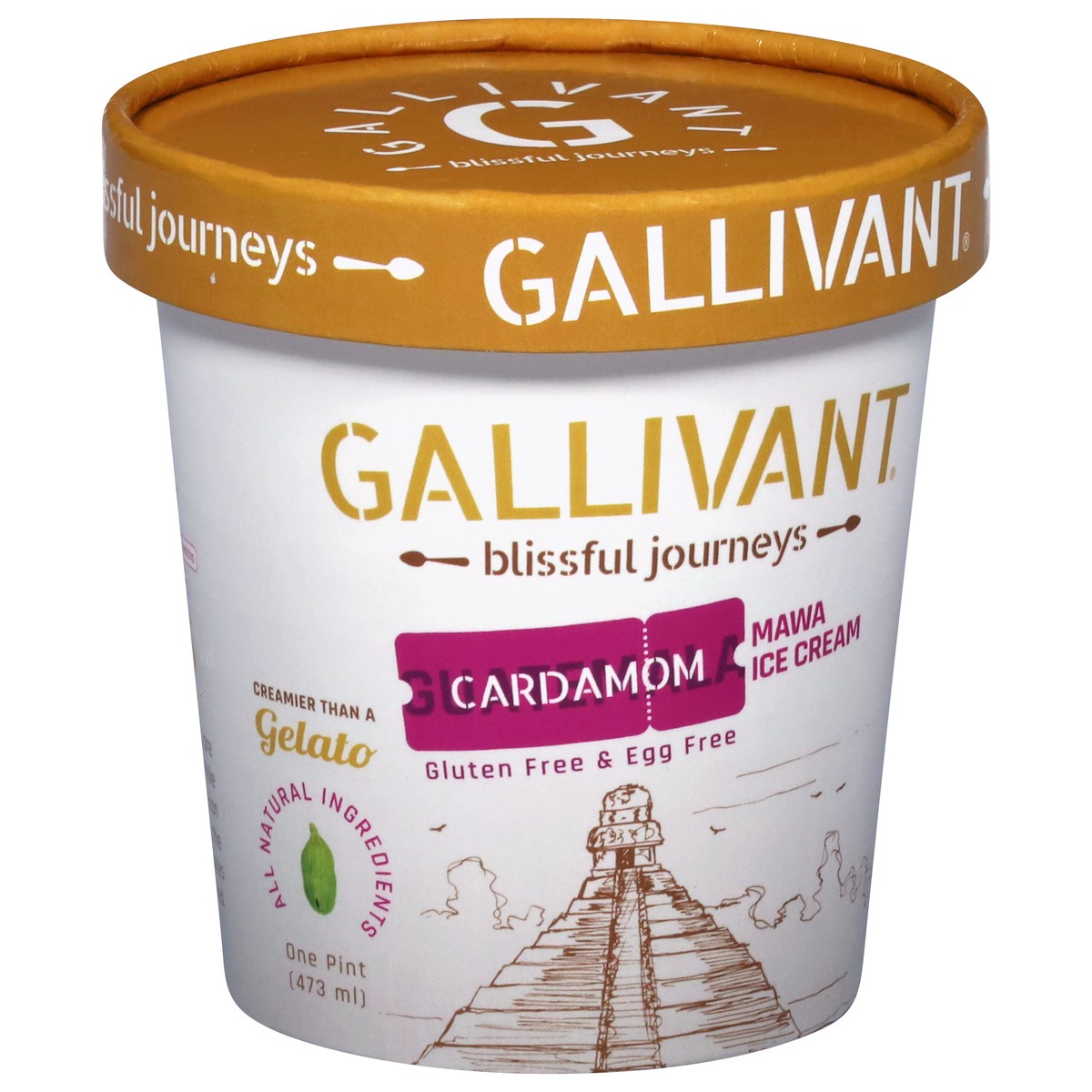 slide 4 of 15, Gallivant Mawa Gluten Free & Egg Free Guatemala Cardamom Ice Cream 1 pt, 1 pint
