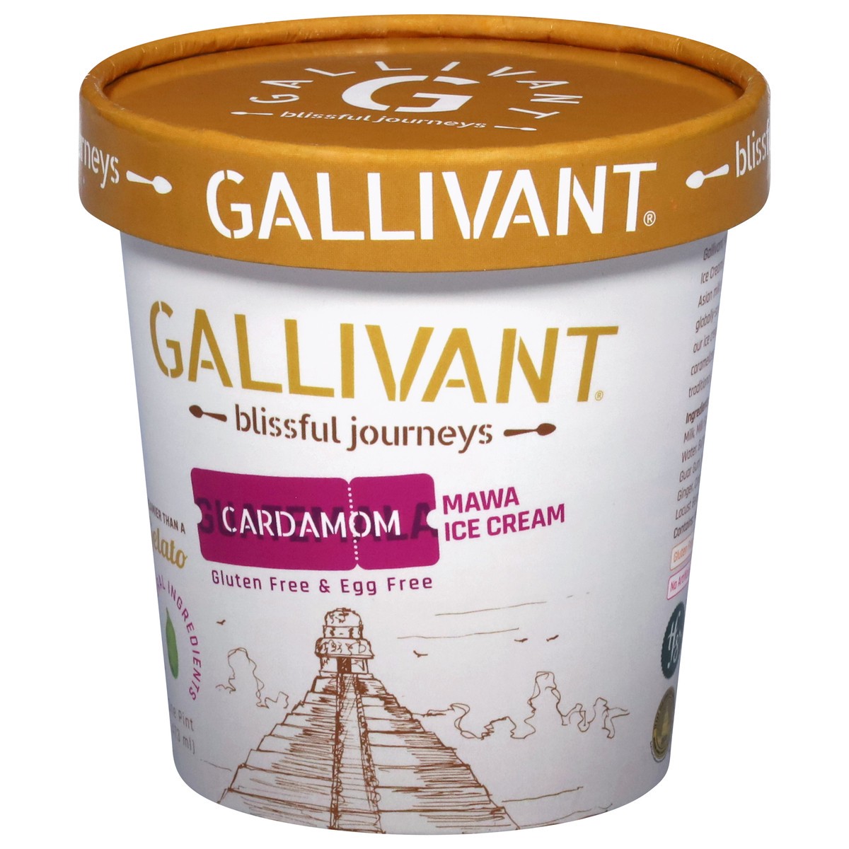 slide 2 of 15, Gallivant Mawa Gluten Free & Egg Free Guatemala Cardamom Ice Cream 1 pt, 1 pint