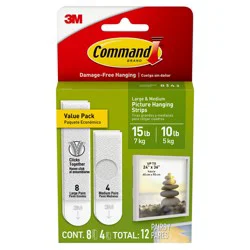 Command 3M Command Picture And Frame Damage-Free Hanging Strips Value Pack