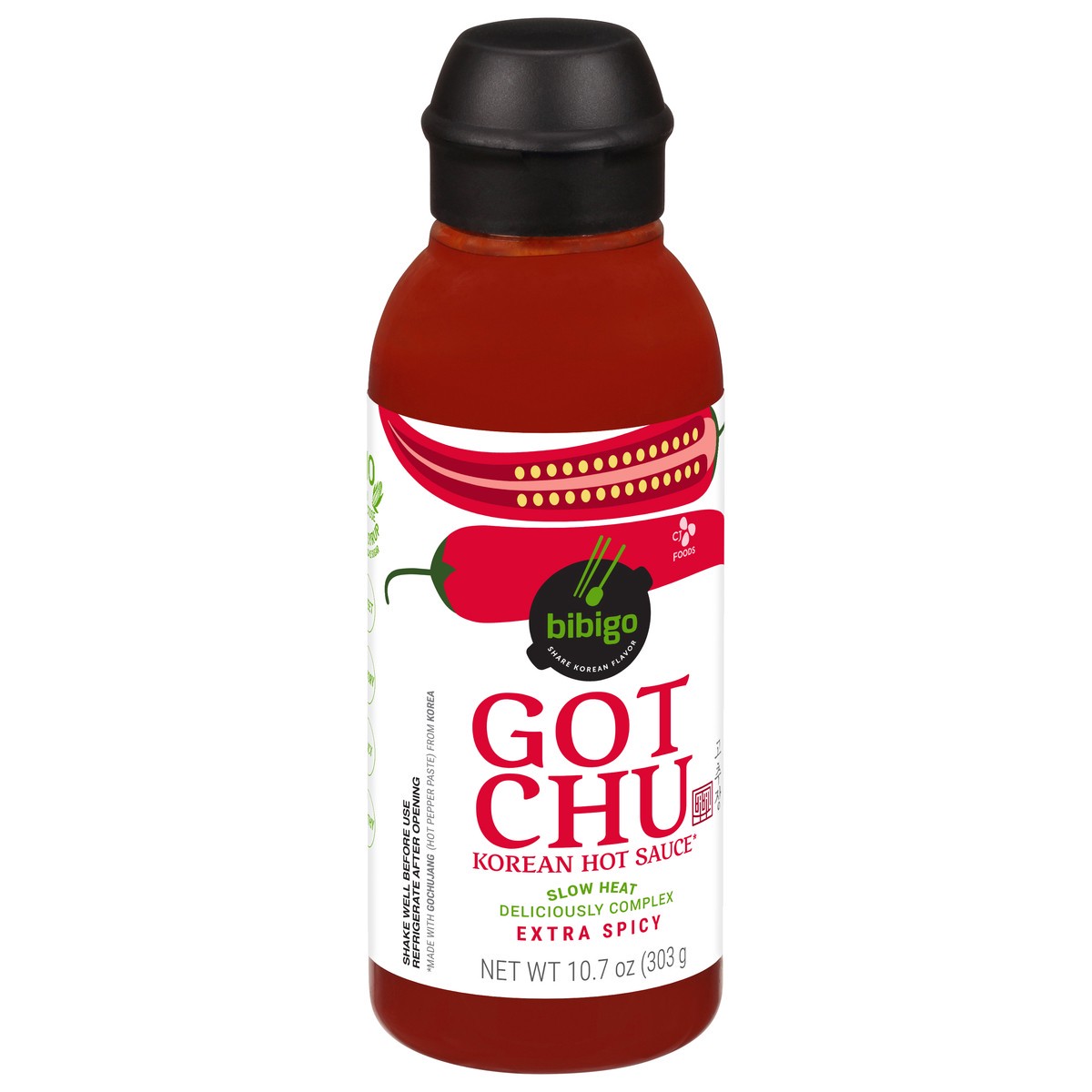 slide 5 of 14, Bibigo Gotchu Korean Hot Sauce Extra Spicy, 10.7 oz