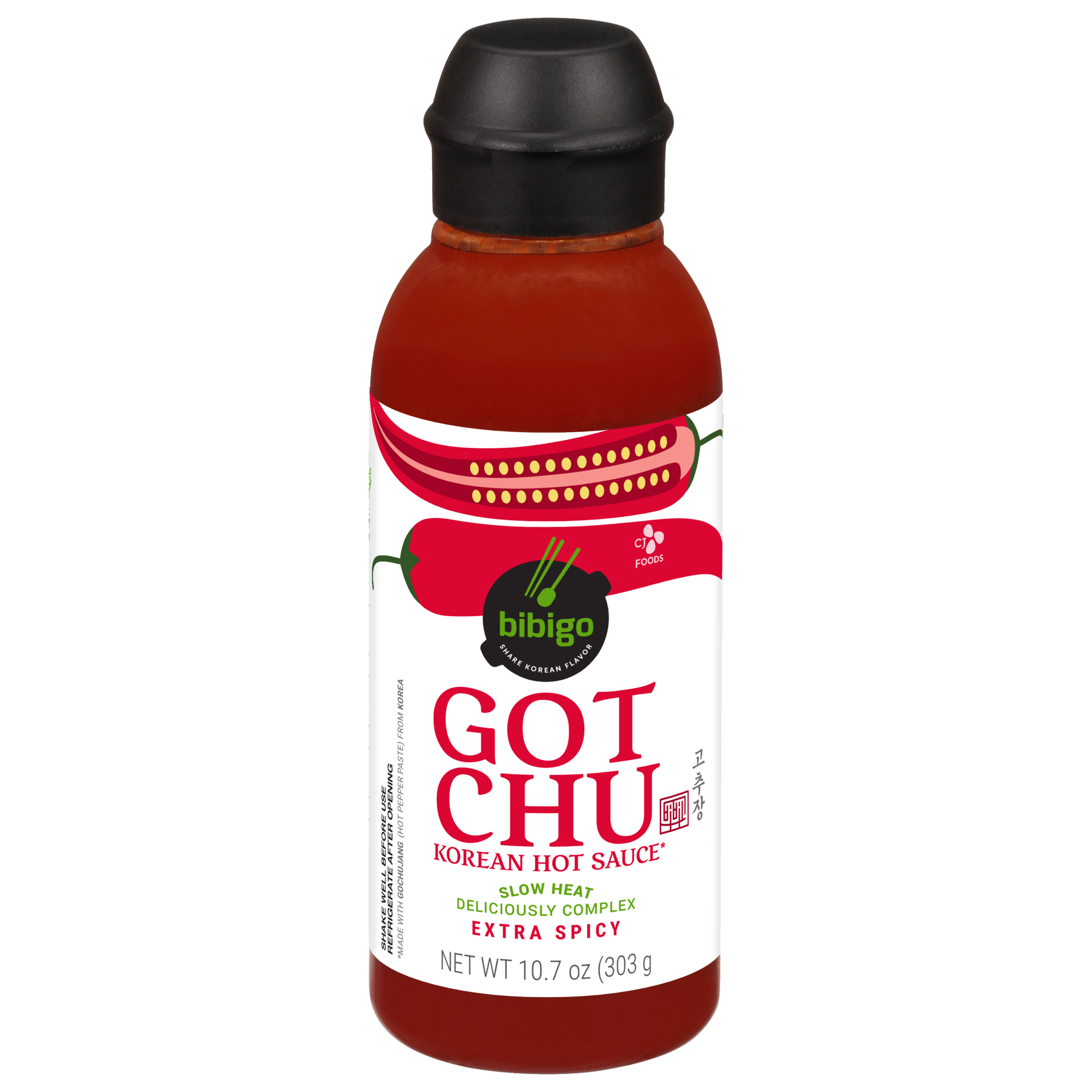 slide 1 of 14, Bibigo Gotchu Korean Hot Sauce Extra Spicy, 10.7 oz