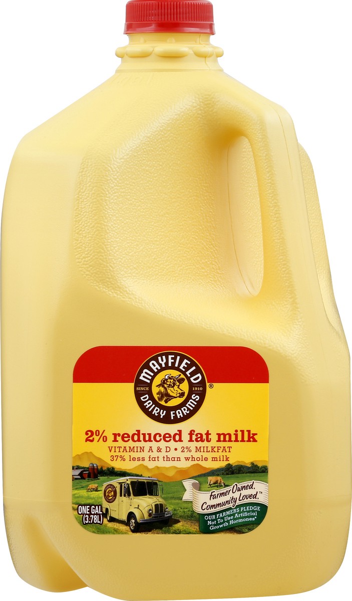 slide 6 of 6, Mayfield 2% Milk with Vitamin A and Vitamin D, Reduced Fat Milk Gallon - 1 Jug, 128 oz