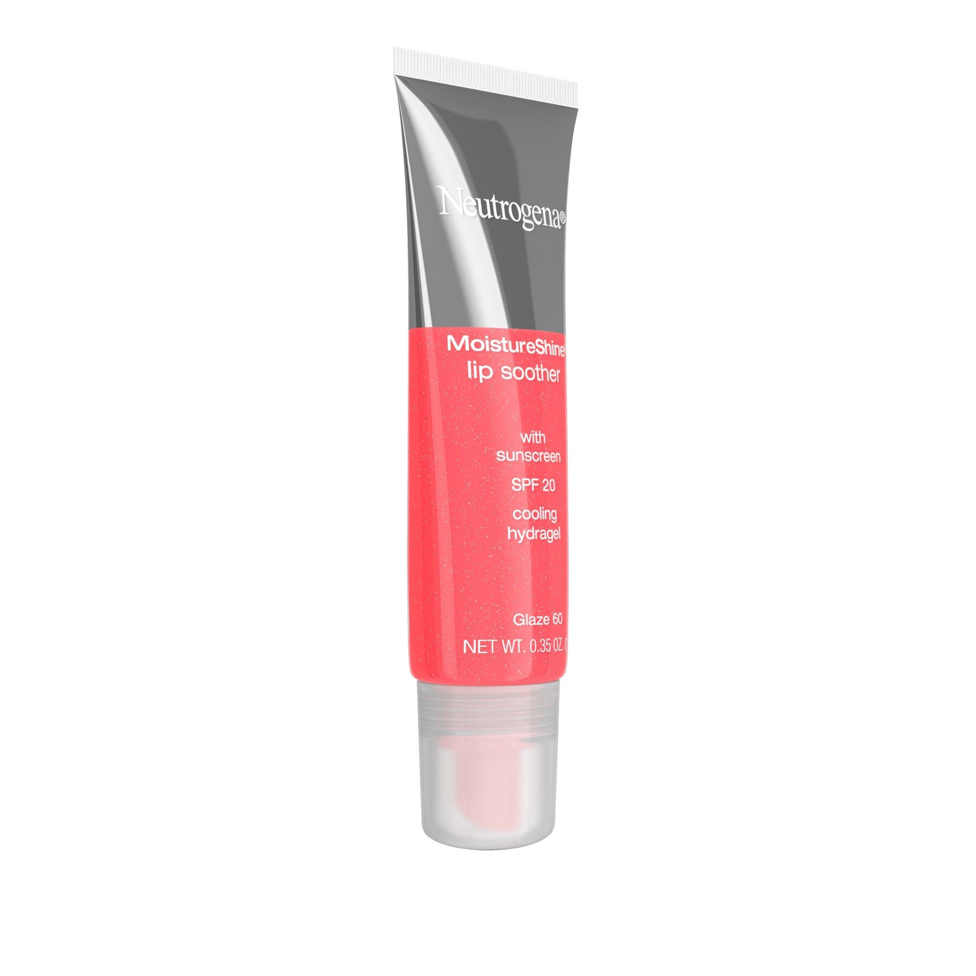 slide 4 of 15, Neutrogena Moisture Shine With Sunscreen SPF 20 Cooling Hydragel Glaze 60 Lip Soother 0.35 oz, 0.35 oz