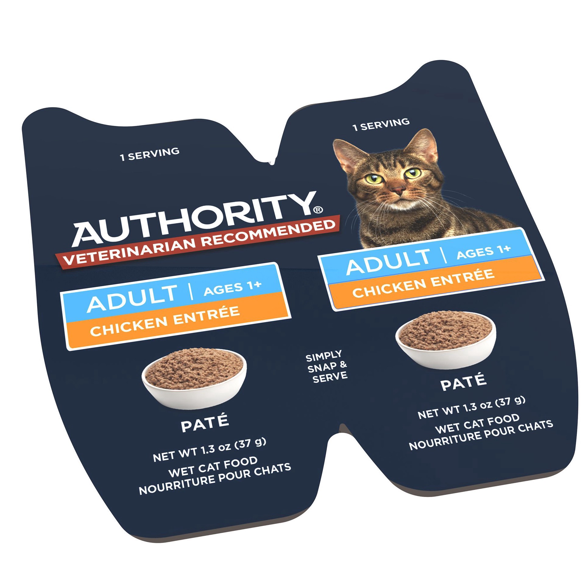 slide 1 of 1, Authority Adult Wet Cat Food - Split Cup, Pate, 2.65 Oz, 2.65 oz