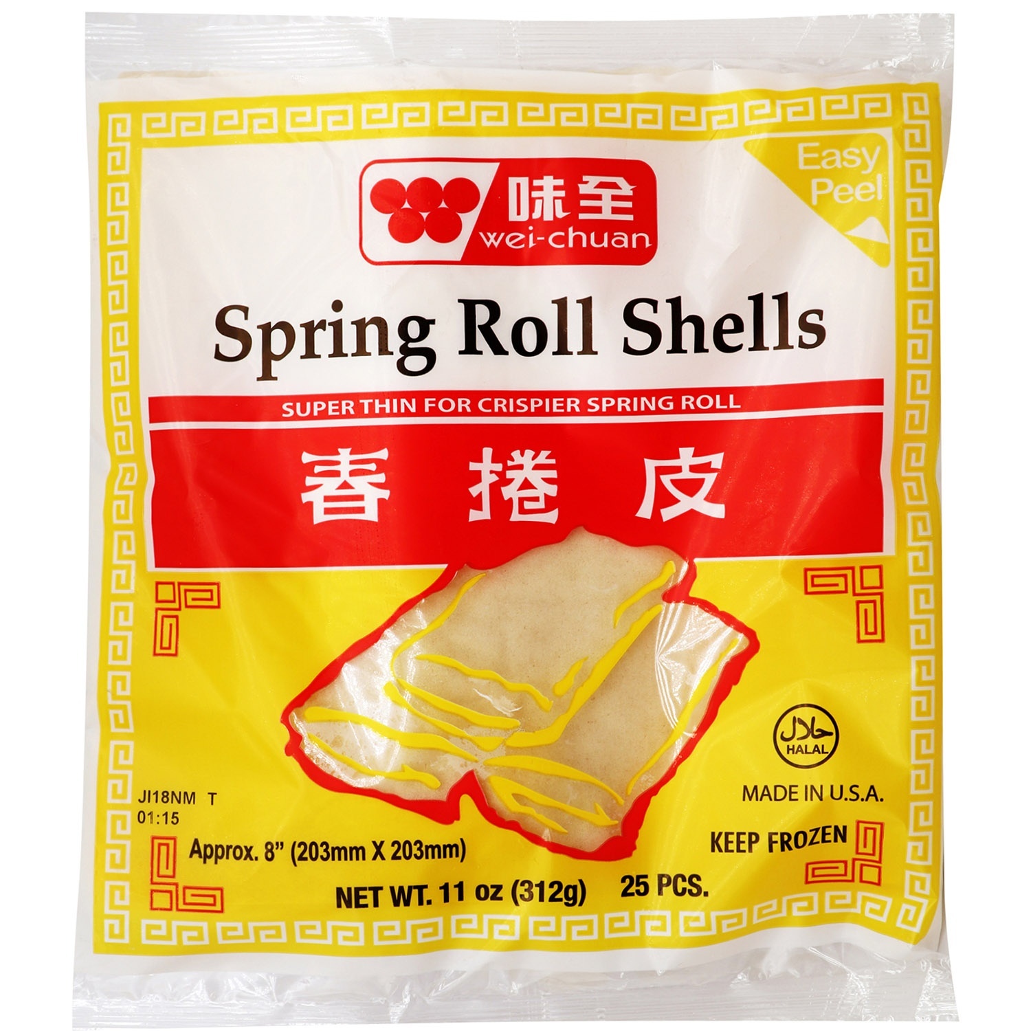 slide 1 of 1, Wei-Chuan Wei/C Egg Roll Shell, 11 oz