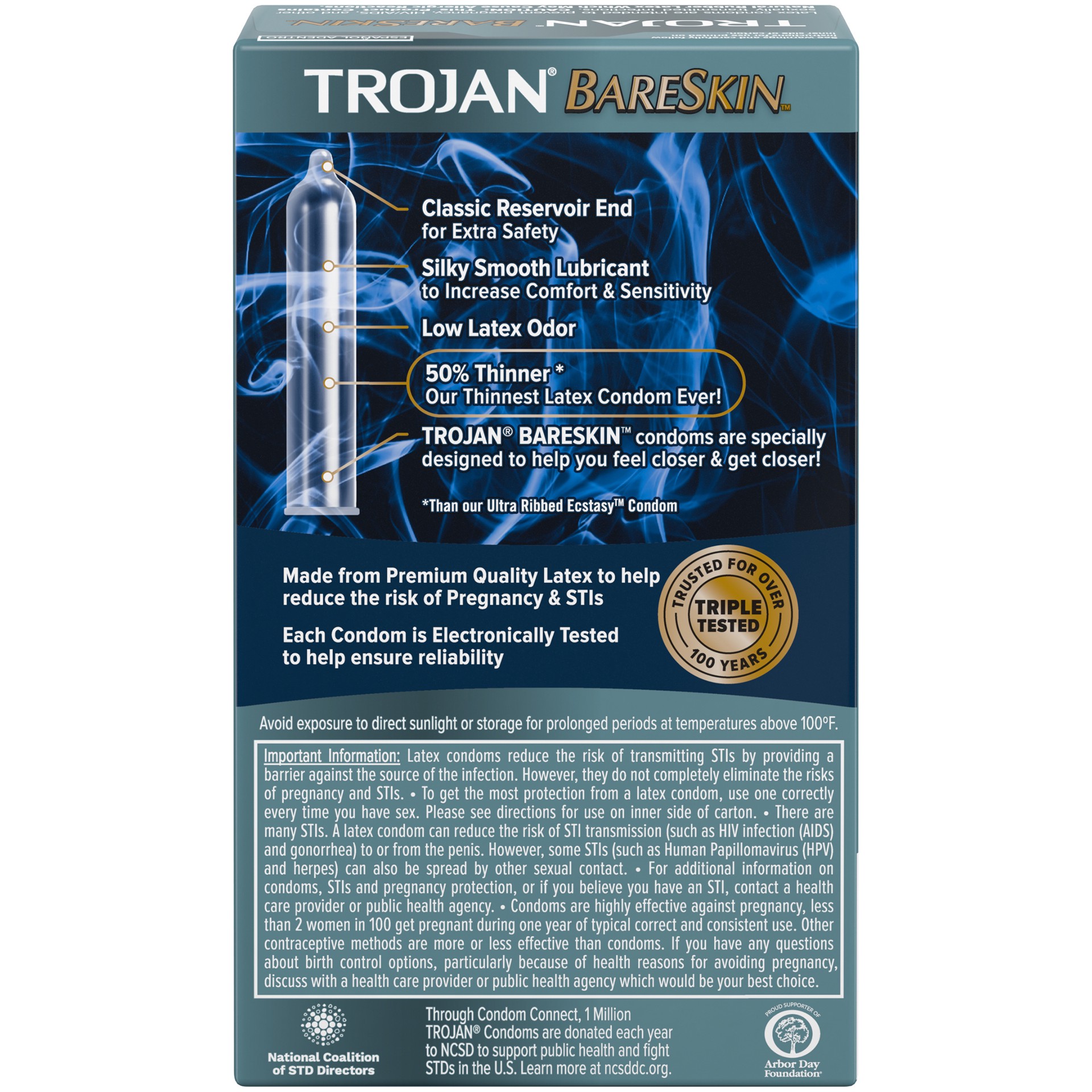 slide 3 of 4, Trojan Bareskin Premium Thin Lubricated Condoms - 10 Count, 10 ct
