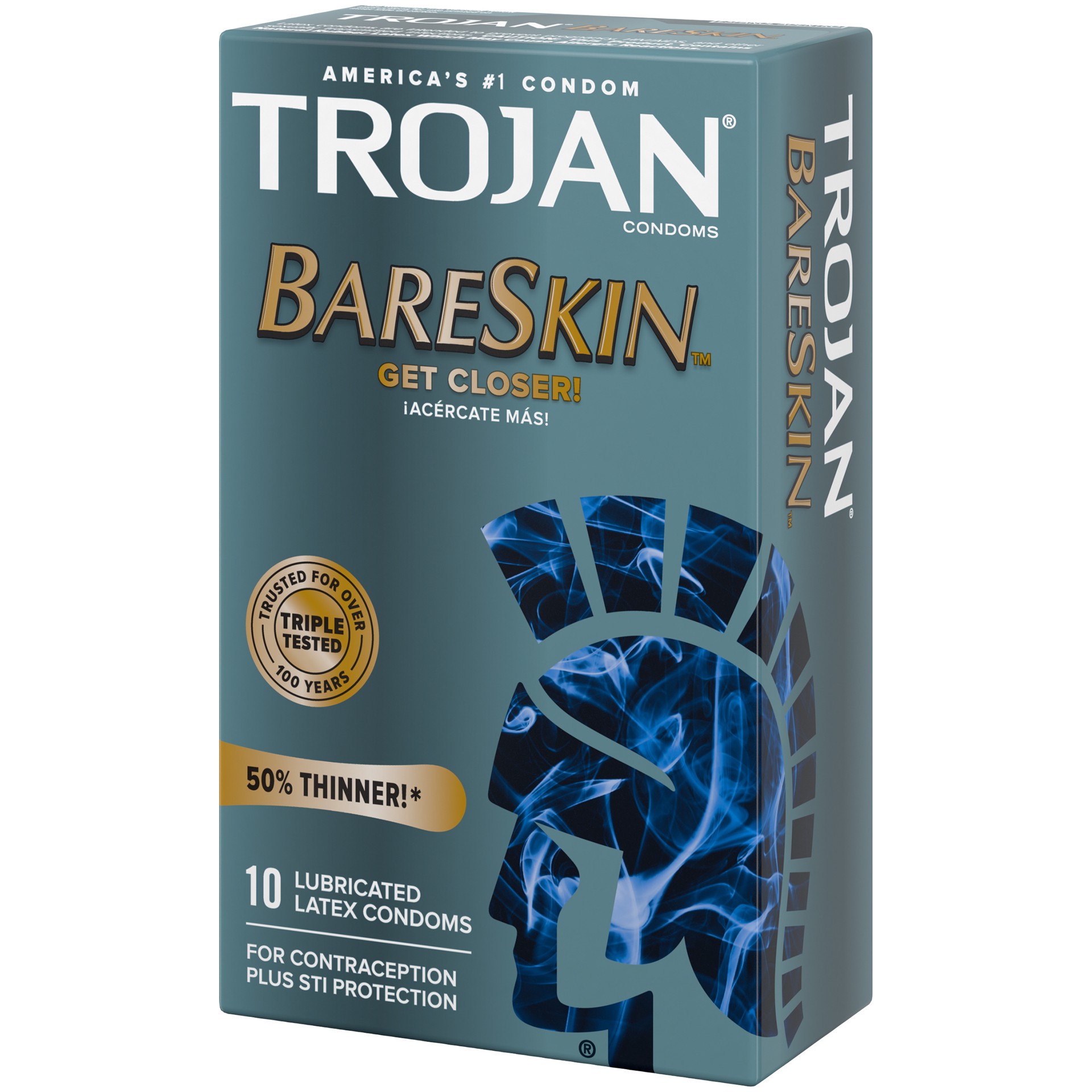 slide 2 of 4, Trojan Bareskin Premium Thin Lubricated Condoms - 10 Count, 10 ct