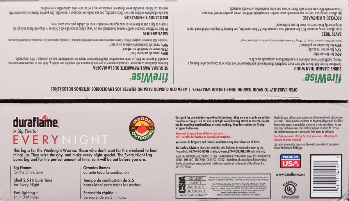 slide 2 of 9, Duraflame Every Night Fire Logs, 4 ct