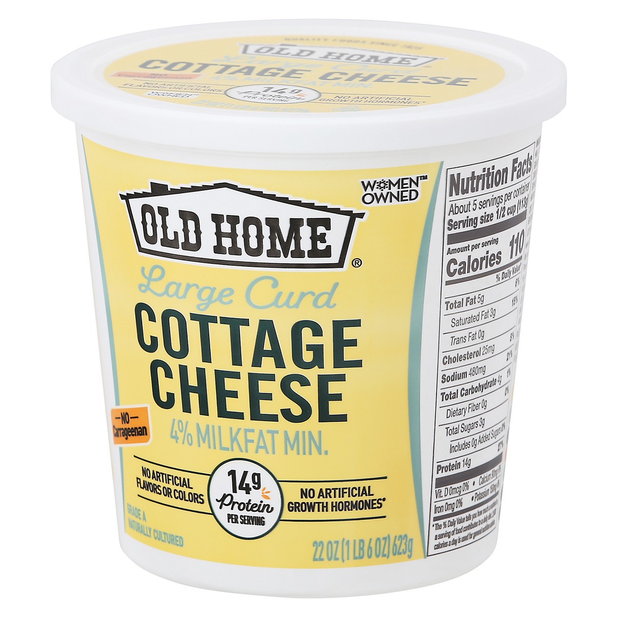 slide 9 of 9, Old Home Large Curd Cottage Cheese - 22 oz, 