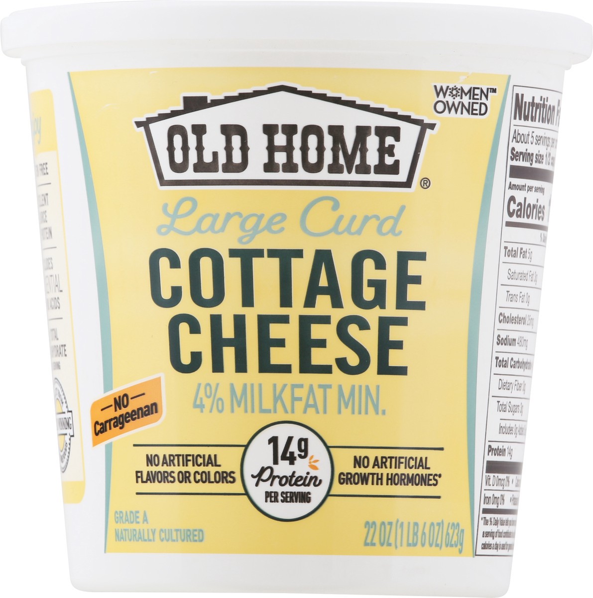 slide 7 of 9, Old Home Large Curd Cottage Cheese - 22 oz, 