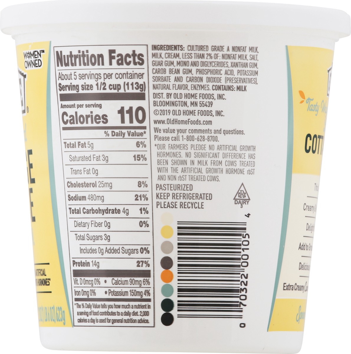 slide 3 of 9, Old Home Large Curd Cottage Cheese - 22 oz, 