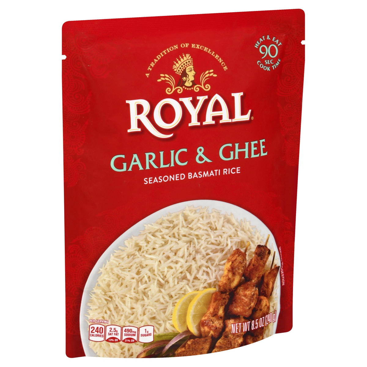 slide 2 of 10, Royal Ghee & Garlic Seasoned Basmati Rice, 8.5 oz