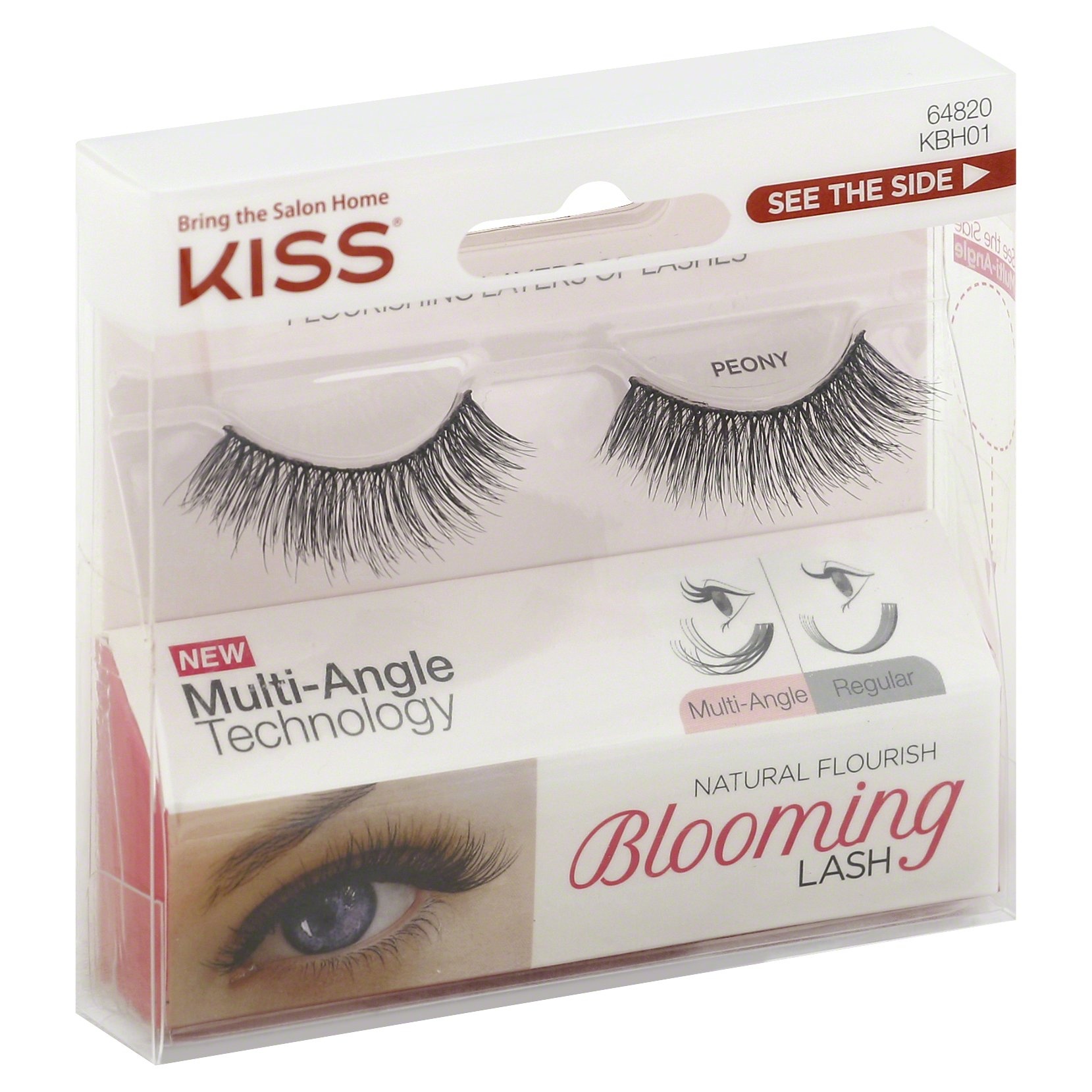 slide 1 of 6, Kiss Lashes, Peony, 1 ct