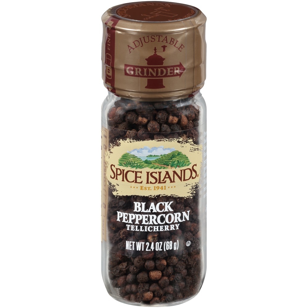 slide 1 of 1, Spice Islands Whole Black Peppercorn Grinder, 2.4 oz