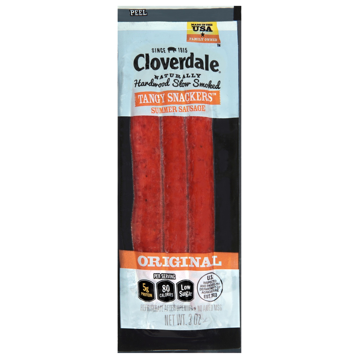 Cloverdale Tangy Snackers Original Summer Sausage 3 oz 3 oz Shipt