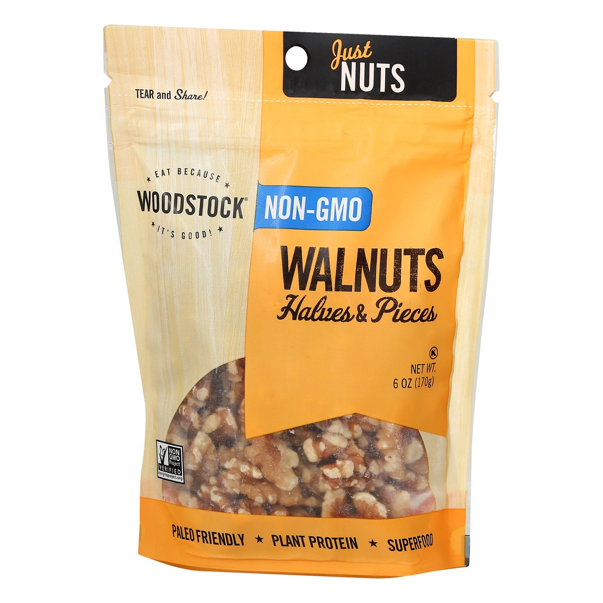 slide 5 of 12, Woodstock Walnuts 6 oz, 6 oz