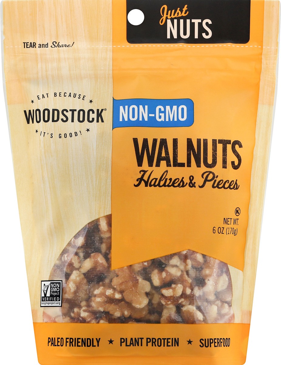 slide 1 of 12, Woodstock Walnuts 6 oz, 6 oz