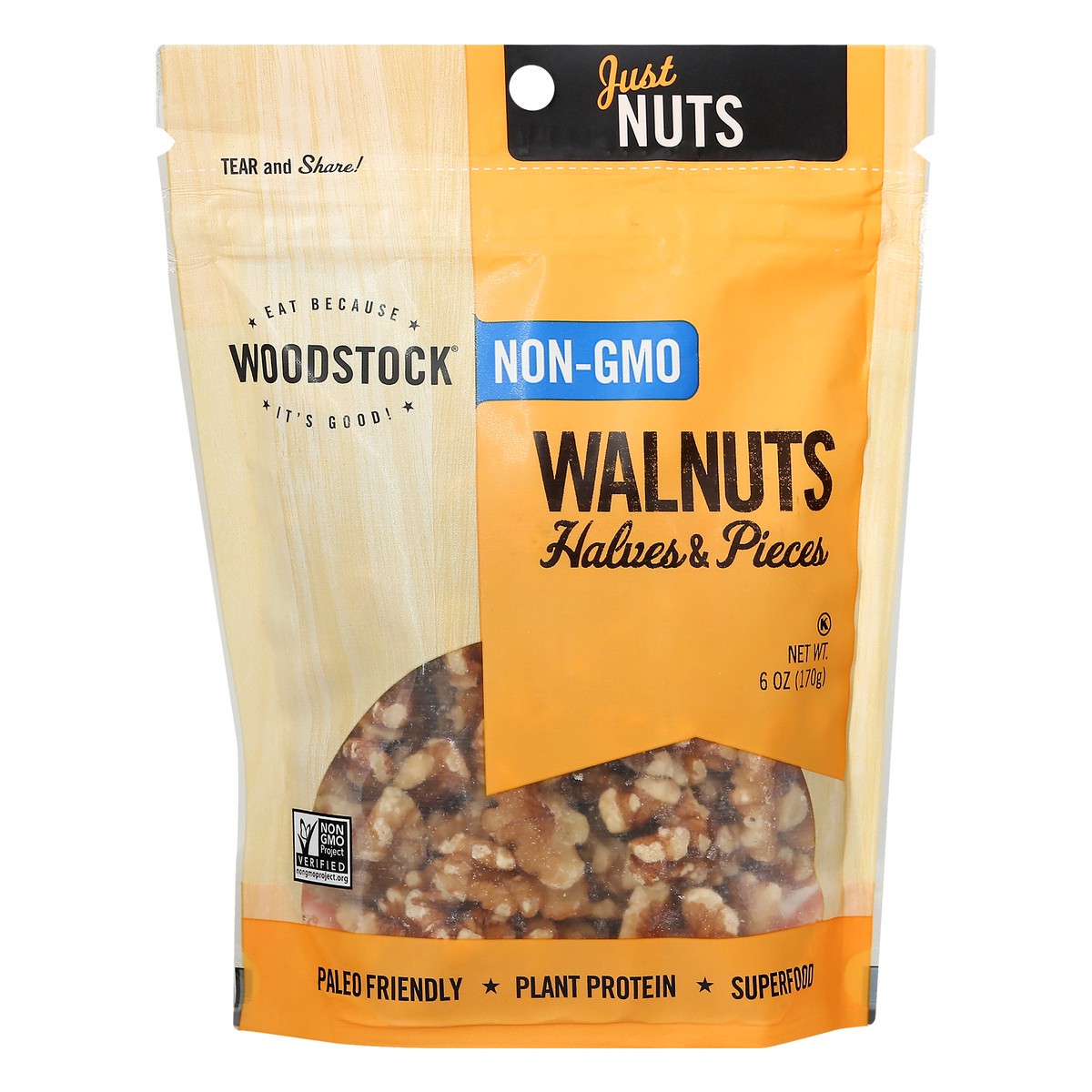 slide 1 of 12, Woodstock Walnuts 6 oz, 6 oz