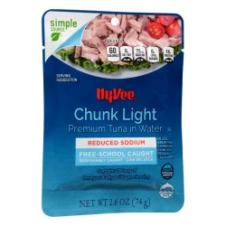 Hy-Vee Chunk Light Tuna In Water, Reduced Sodium