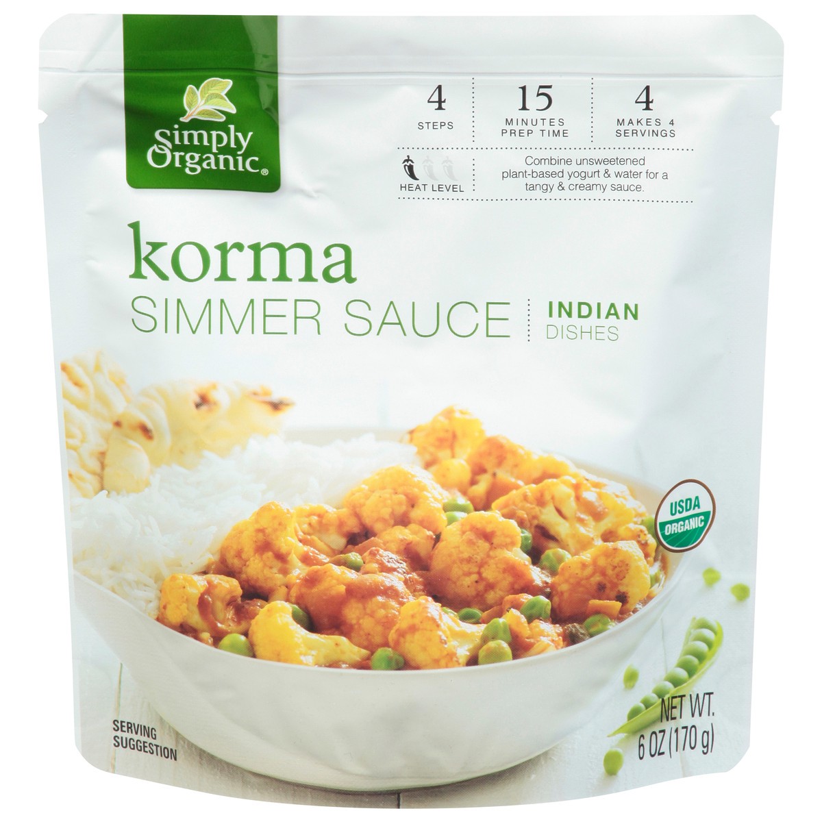 slide 1 of 1, Simply Organic Sauce Korma Org, 6 oz