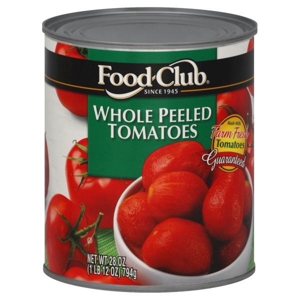 slide 1 of 1, Food Club Whole Peeled Tomatoes, 28 oz