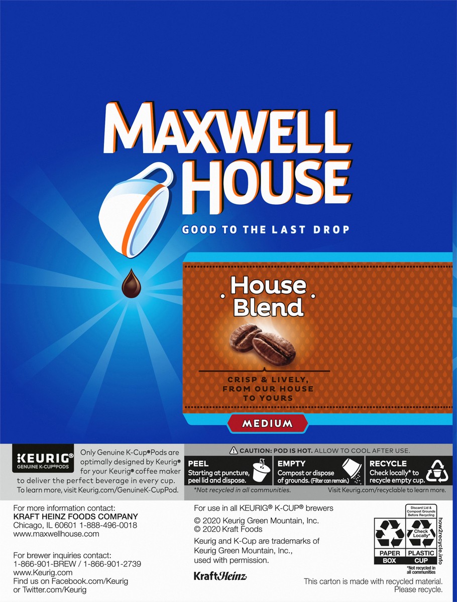 slide 8 of 11, Maxwell House K-Cup Pods Medium House Blend Coffee - 24 ct, 24 ct