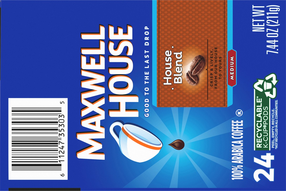 slide 4 of 11, Maxwell House K-Cup Pods Medium House Blend Coffee - 24 ct, 24 ct