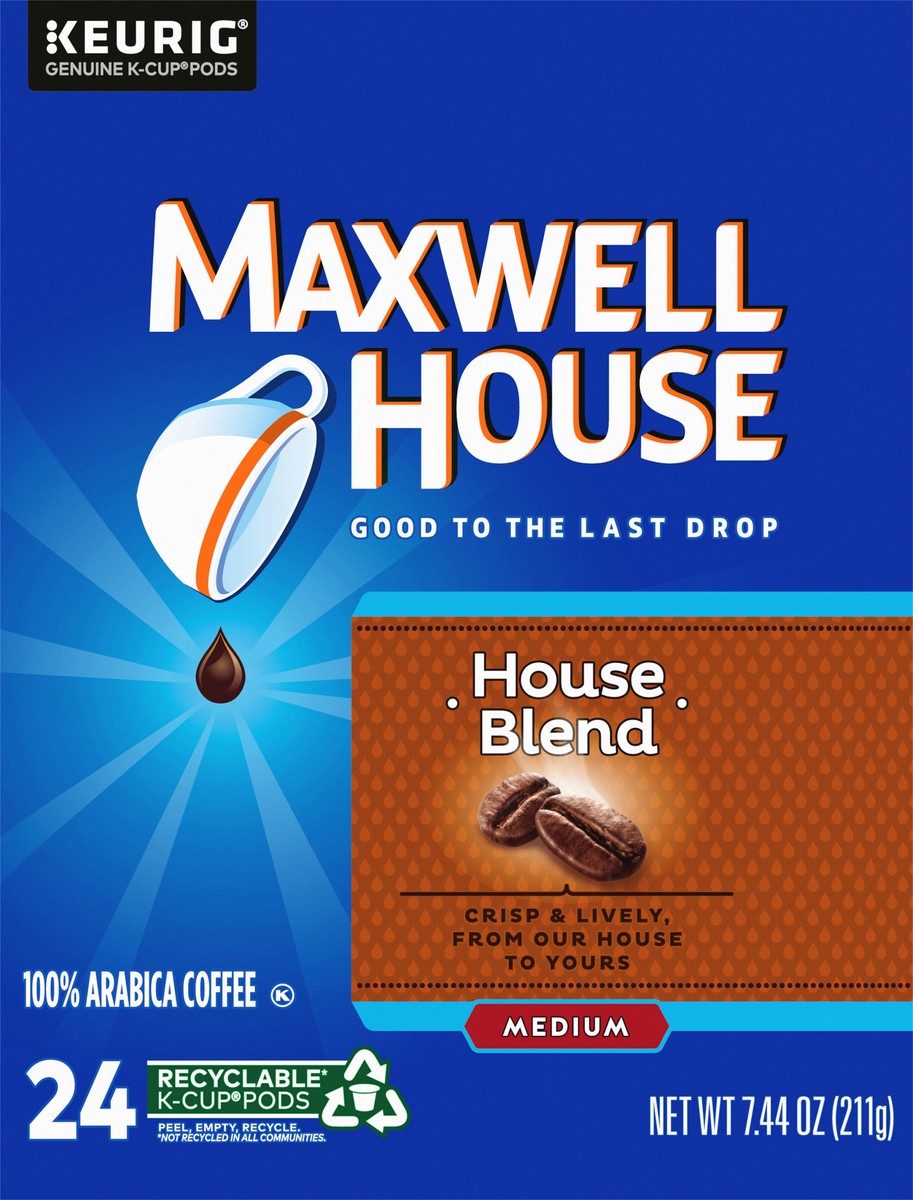 slide 3 of 11, Maxwell House K-Cup Pods Medium House Blend Coffee - 24 ct, 24 ct