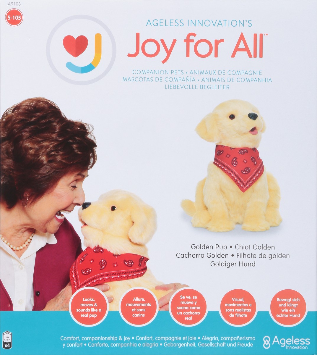 slide 2 of 13, Joy For All Golden Pup Companion Pets 1 ea, 1 ct