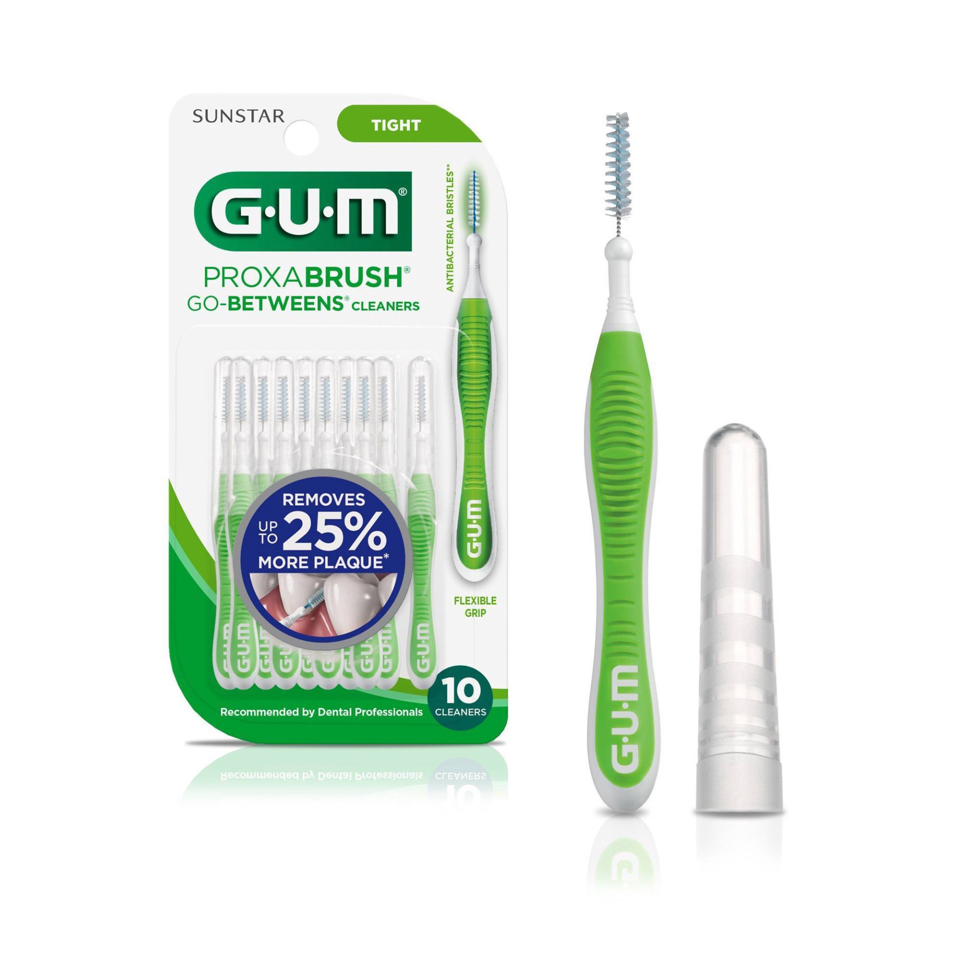 slide 1 of 1, G-U-M SUNSTAR GUM Proxabrush Go-Betweens Tight Cleaners, 8 ct