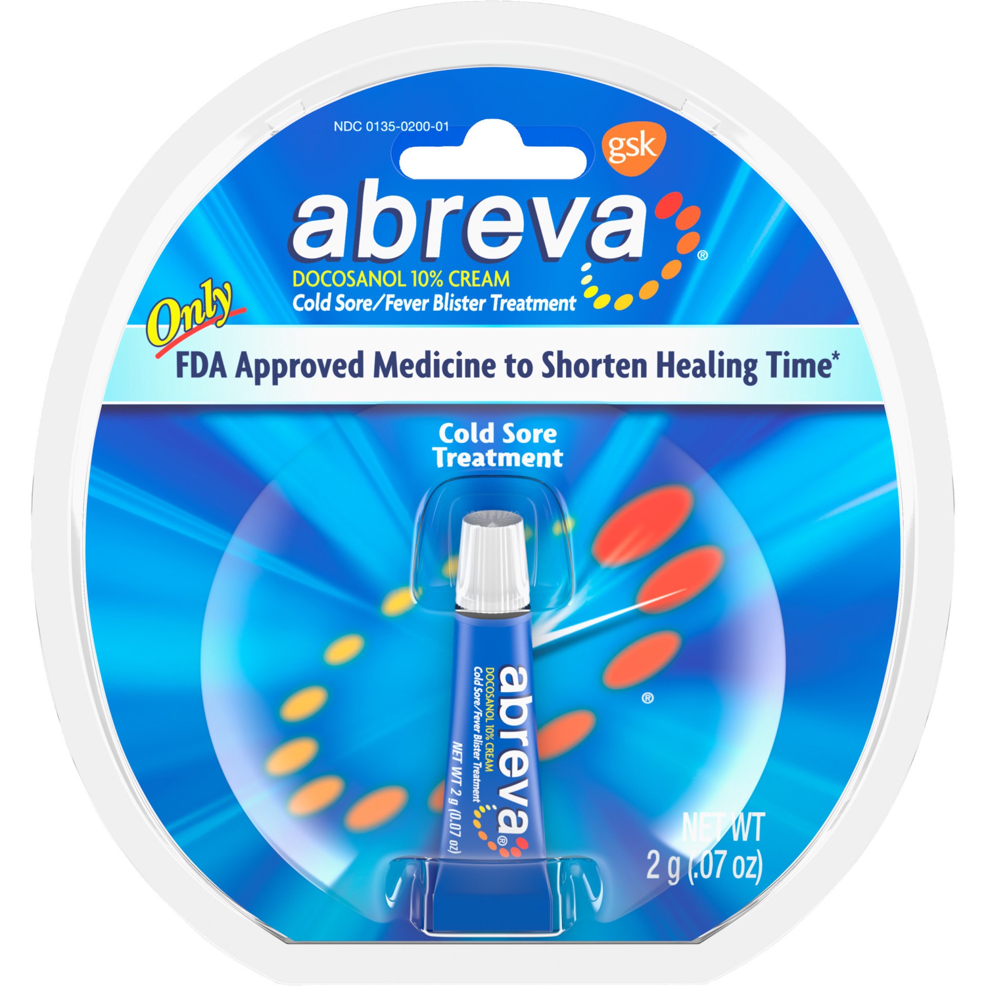 slide 1 of 1, Abreva Cold Sore & Fever Blister Treatment, 0.07 oz