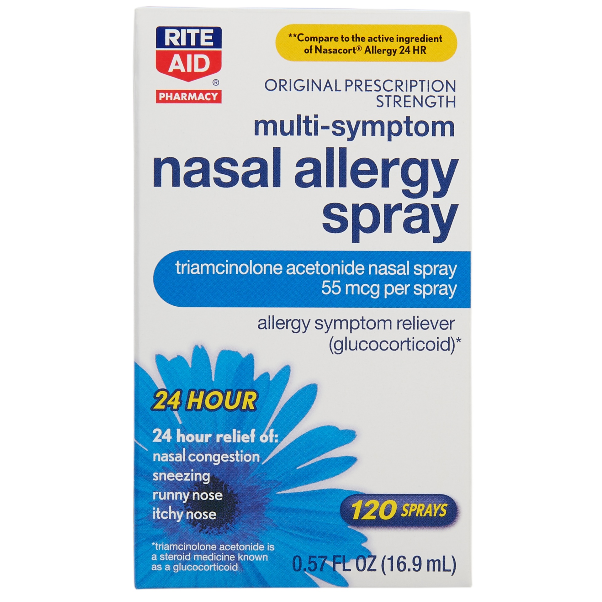 slide 1 of 5, Rite Aid Ra Triamcinalone 120 Spray, 1 ct