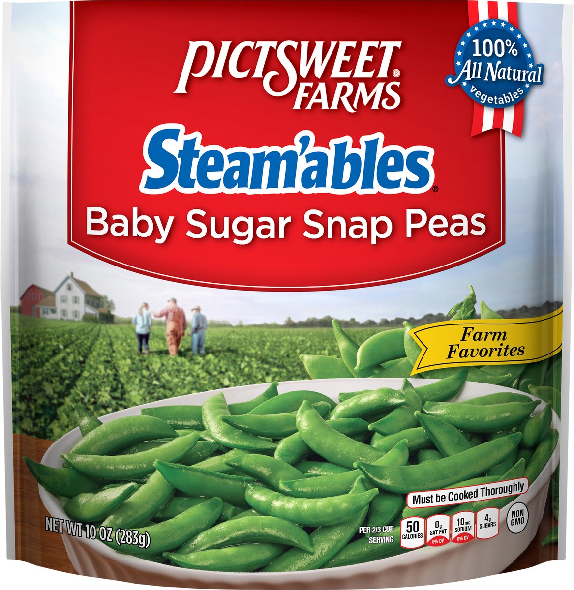 slide 2 of 3, PictSweet Snap Peas, 10 oz