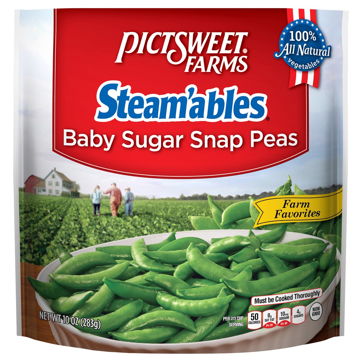 slide 1 of 3, PictSweet Snap Peas, 10 oz