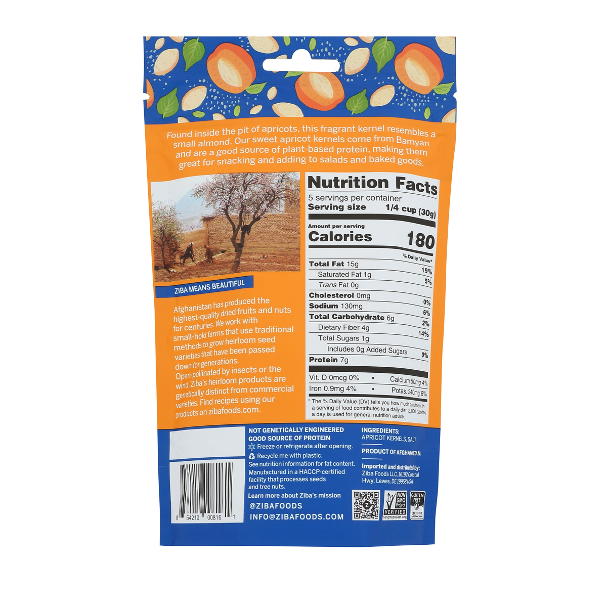 slide 4 of 5, Ziba Apricot Kernals Rstd Salt, 5.3 oz