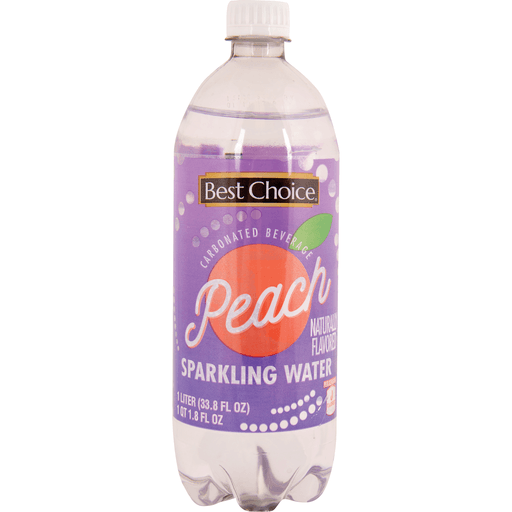 slide 1 of 1, Best Choice Peach Sparkling Water, 33.8 fl oz