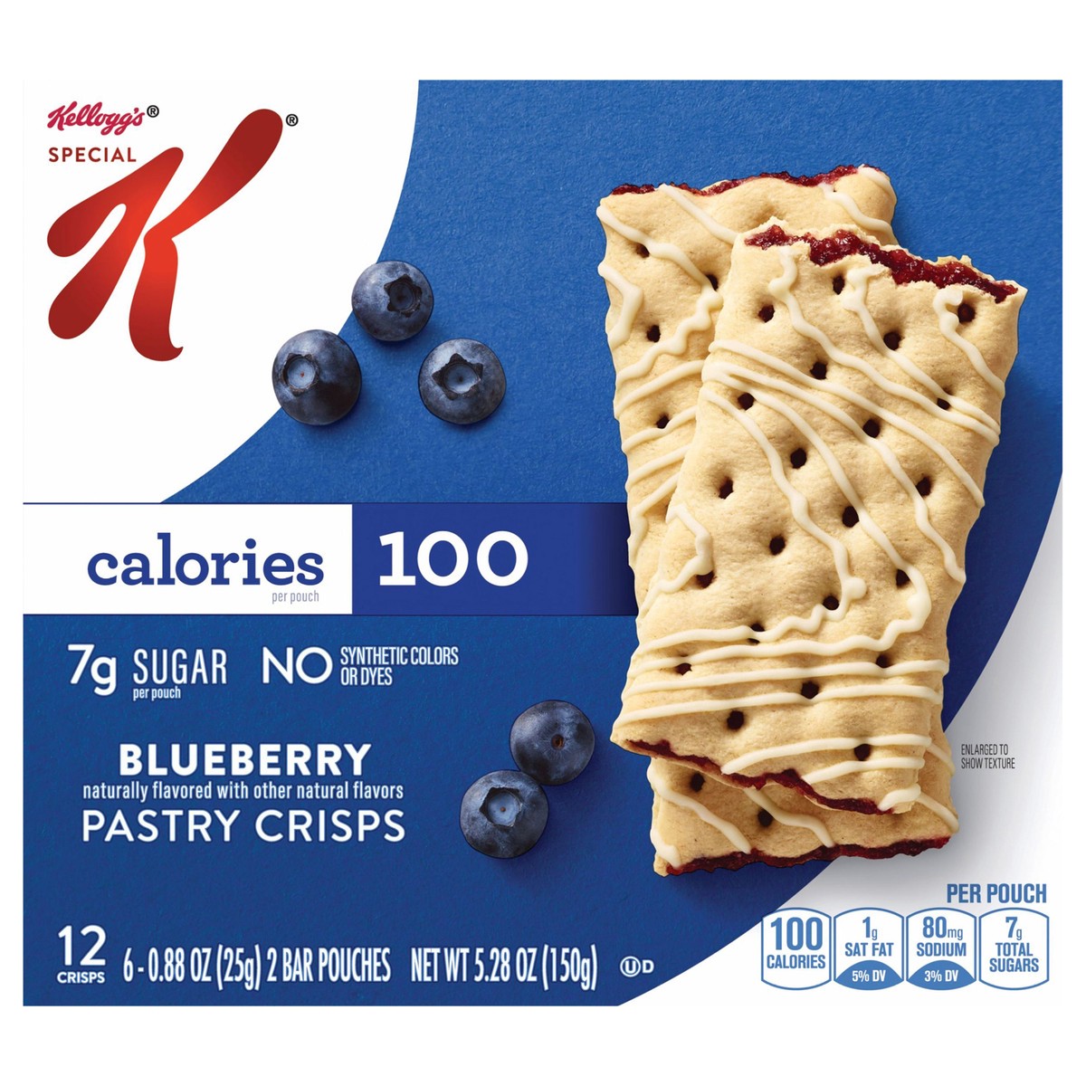 slide 1 of 5, Special K Blueberry Pastry Crisps 6 - 0.88 oz Pouches, 6 ct
