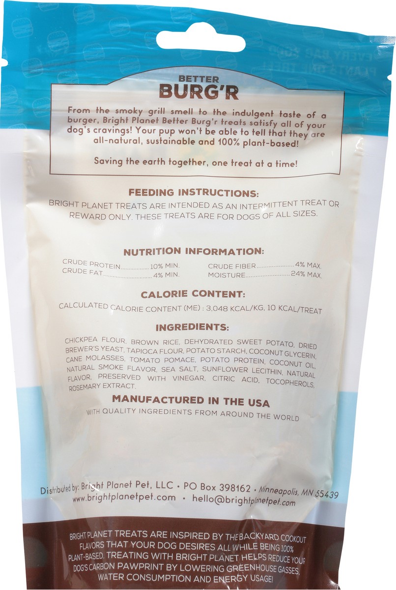 slide 13 of 14, Bright Planet Plant-Based Better Burg'r Dog Treats 6 oz, 6 oz