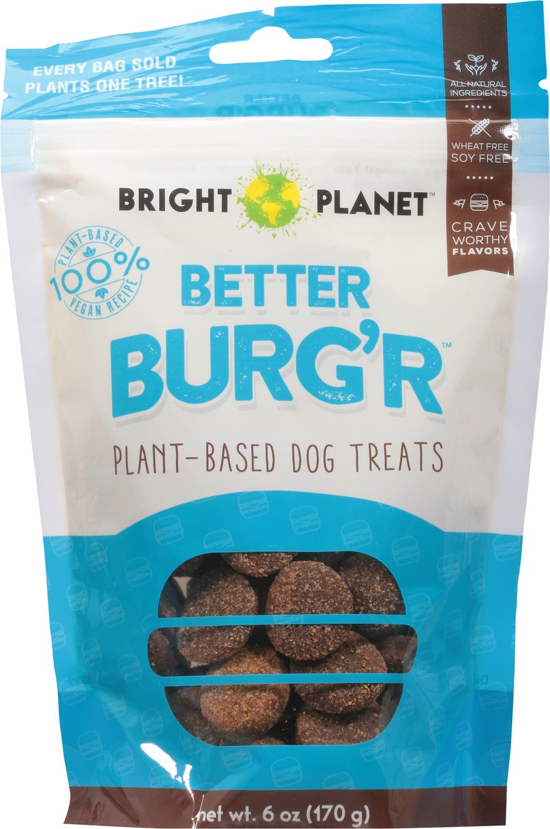 slide 8 of 14, Bright Planet Plant-Based Better Burg'r Dog Treats 6 oz, 6 oz