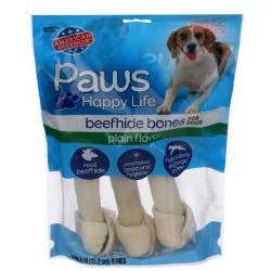 Paws Happy Life Plain Flavor Beefhide Bones For Dogs