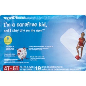 slide 1 of 1, CVS Health Training Pants For Boys 4t-5t 38+ Lbs, 19 ct