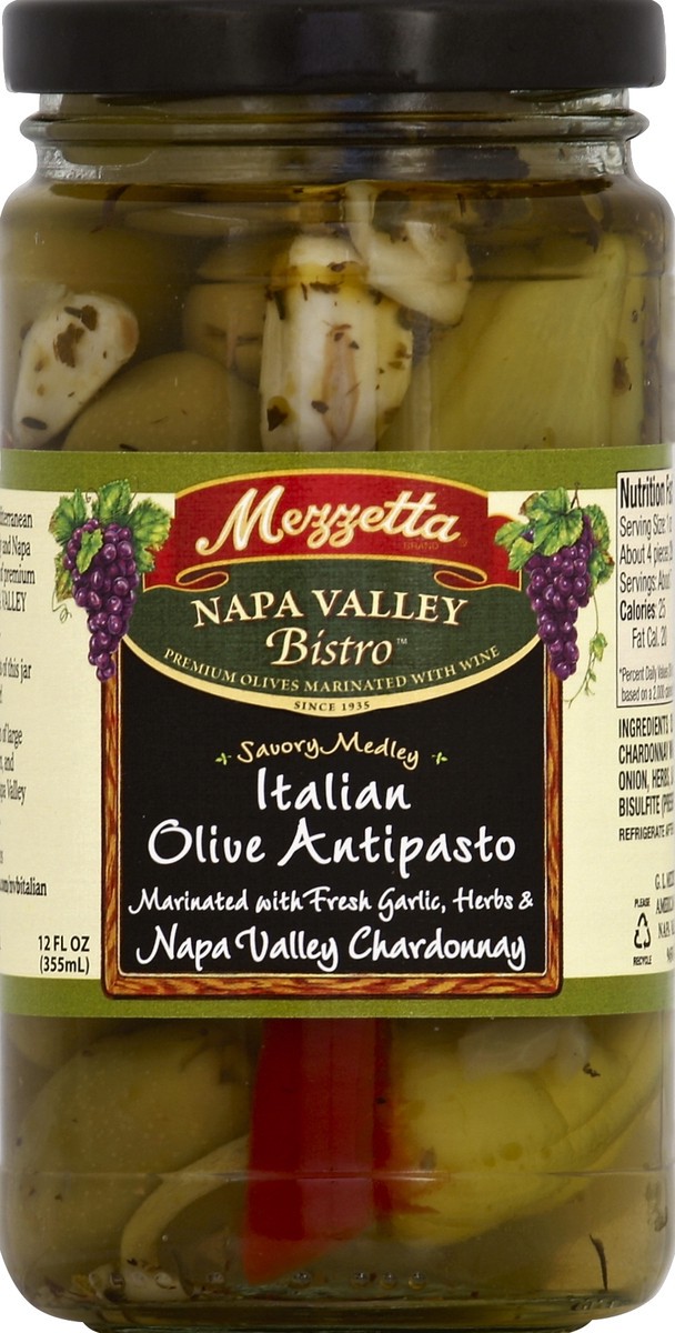 slide 2 of 2, Mezzetta Italian Antipasto With Garlic Gourmet Olives, 12 oz