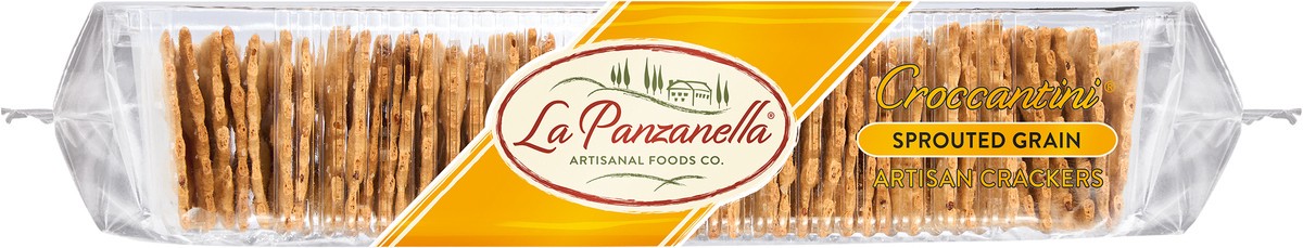 slide 2 of 5, La Panzanella Croccantini Sprouted Grain Artisan Crackers, 6 oz