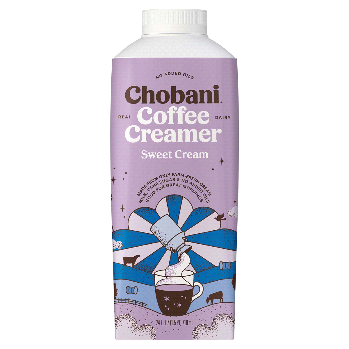 slide 1 of 1, Chobani Sweet Cream Coffee Creamer, 24 fl oz