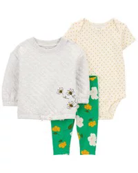 Carter's Carters Baby 3-Piece Little Quilted Cardigan Set Multi 6M