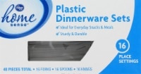 slide 1 of 1, Kroger Home Sense Plastic Dinnerware Set, 48 ct
